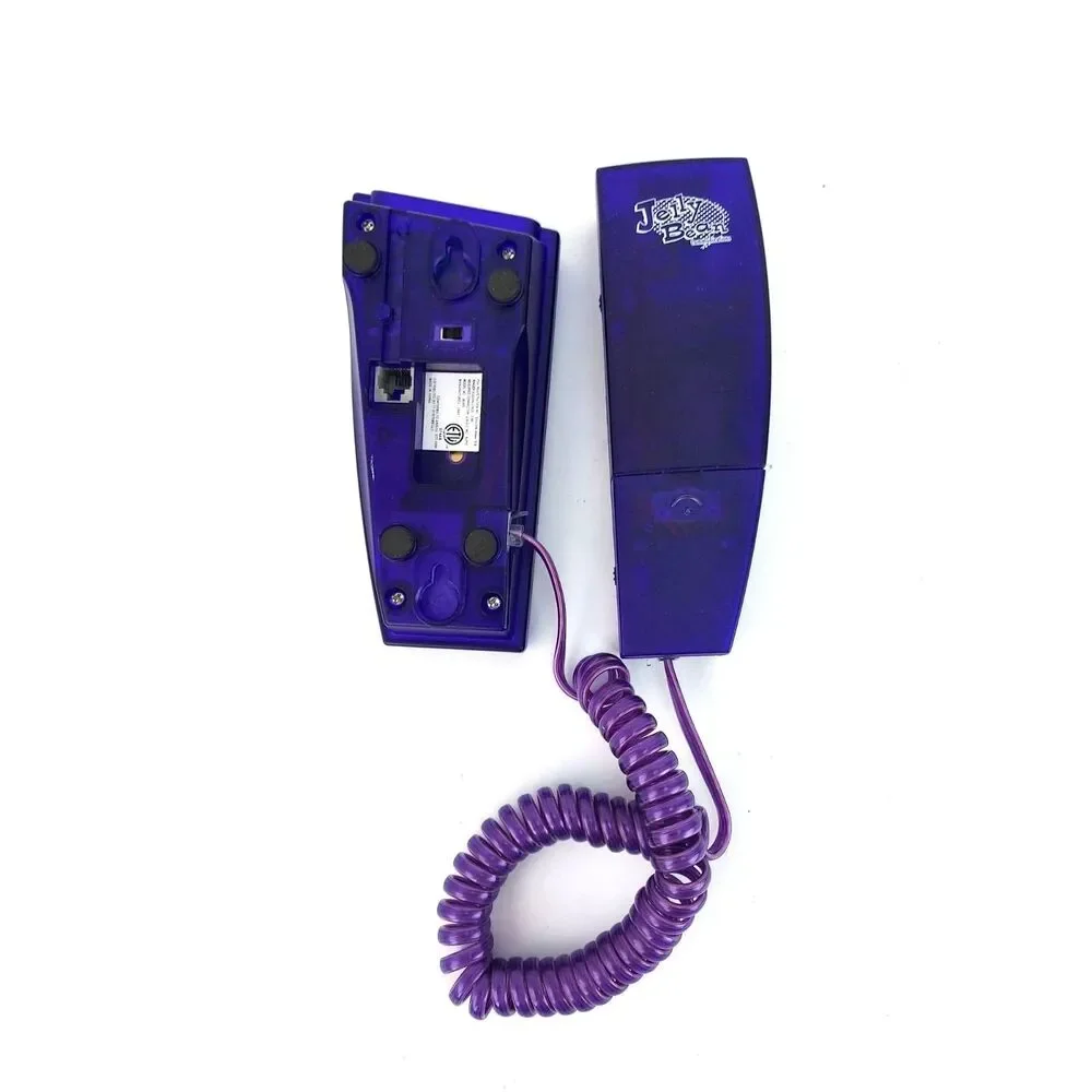 Jelly Bean Communication Trimline Single Line Telephone Purple Cord Vintage - Picture 2 of 4